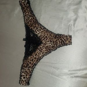 Leopard thong lightly worn Large